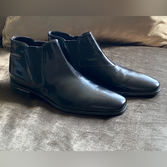 ✨PREOWNED ✨💯% AUTHENTIC PRADA BOOTS LEATHER - Picture 3 of 11